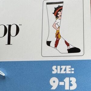 3Betty Boop, Playful crew Socks women’s size 8-13 possibly smaller or larger fit